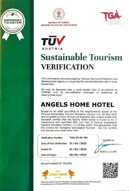 Certifikát, hodnocení, plakát nebo jiný dokument vystavený v ubytování Angel's Home Hotel - Angel Group Hotels