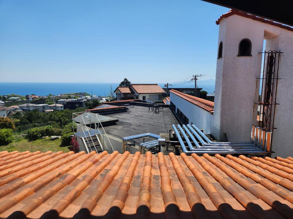 Nespecifikovaný výhled na moře nebo výhled na moře při pohledu z ryokanu