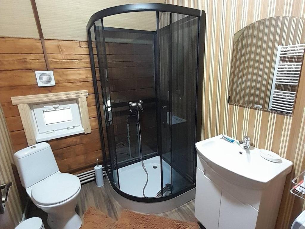 Koupelna v ubytování Садиба Срібний Вовк