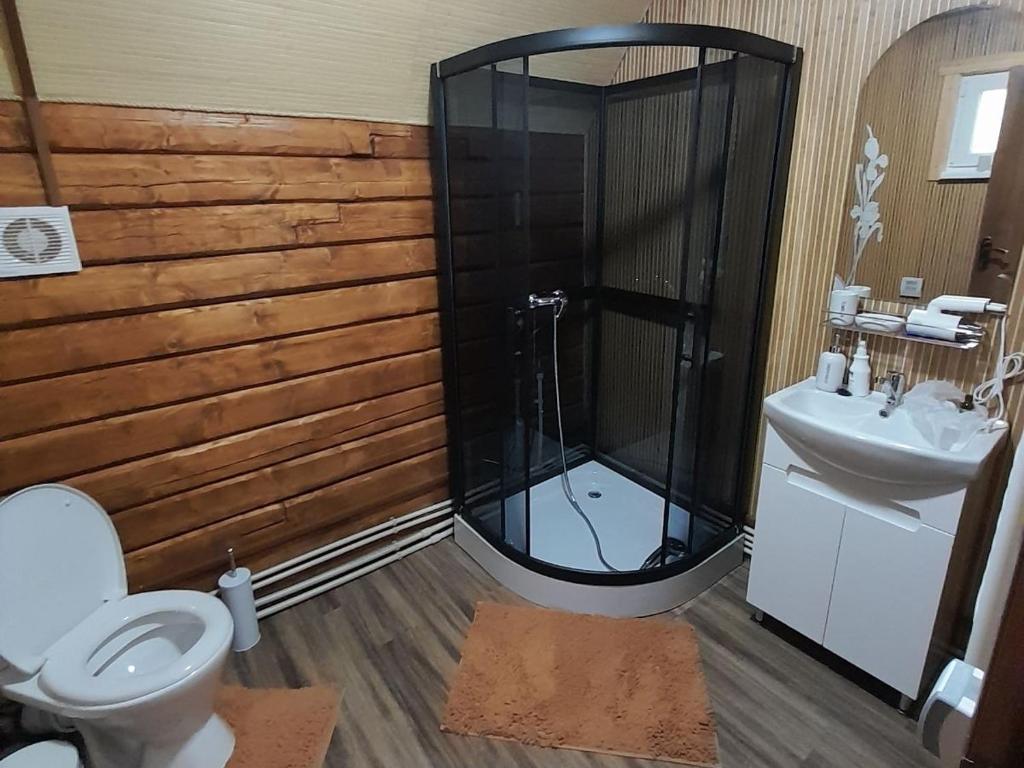 Koupelna v ubytování Садиба Срібний Вовк