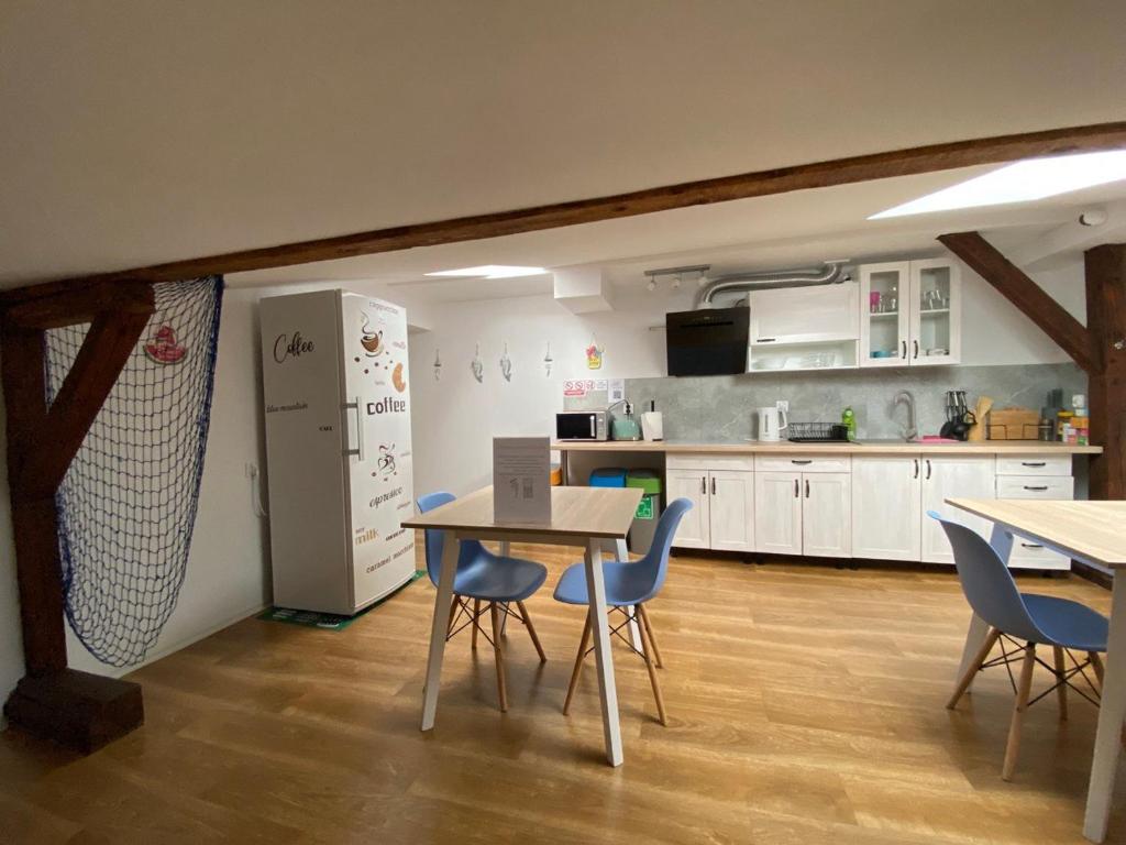 Kuchyň nebo kuchyňský kout v ubytování Sea world Apartments Mansarda