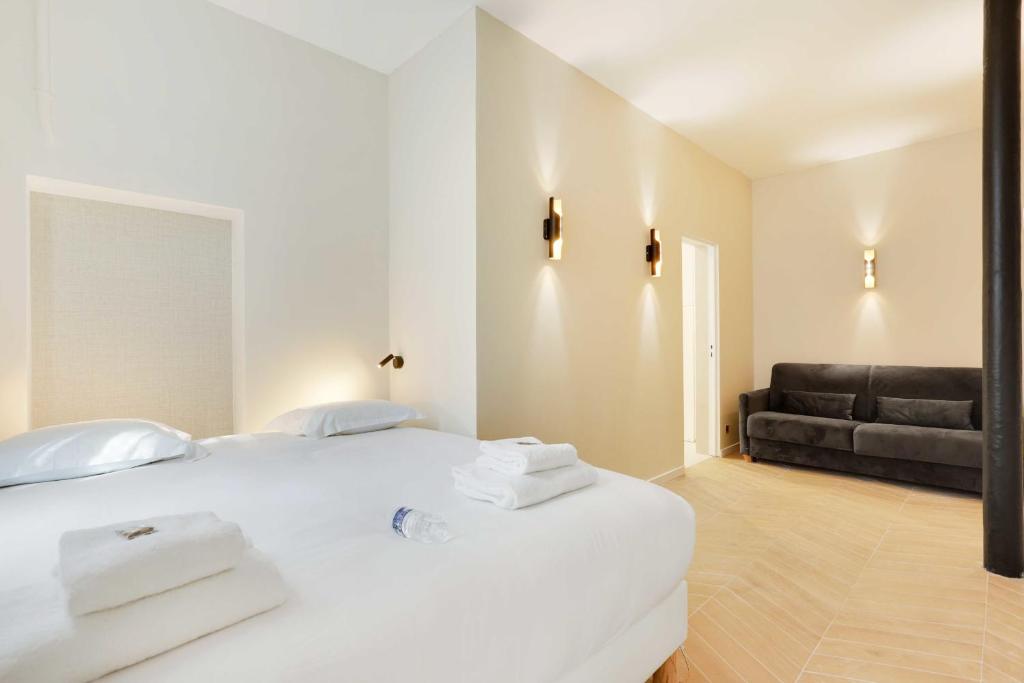 Posteľ alebo postele v izbe v ubytovaní Chic apartment - 3BR-8P - Le Marais