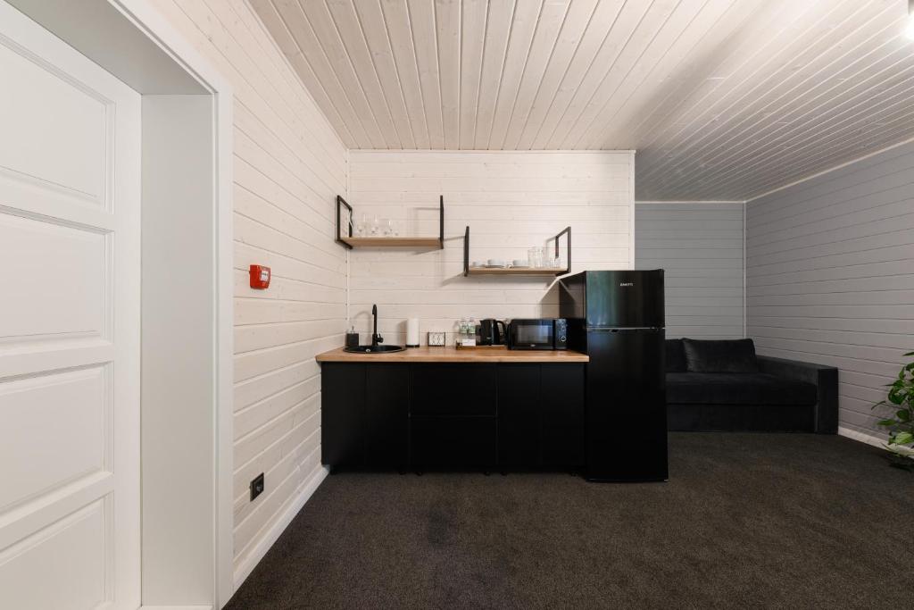 Kuchyň nebo kuchyňský kout v ubytování Voevodyno Resort
