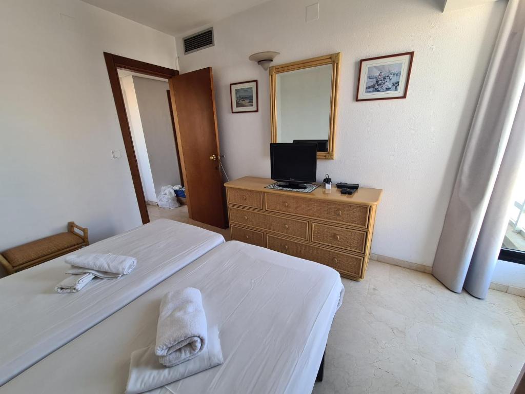 Postel nebo postele na pokoji v ubytování Apartamento Santa Margarita IF Benidorm
