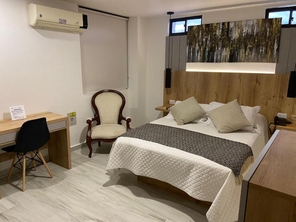 Katil atau katil-katil dalam bilik di Hotel Khalifa