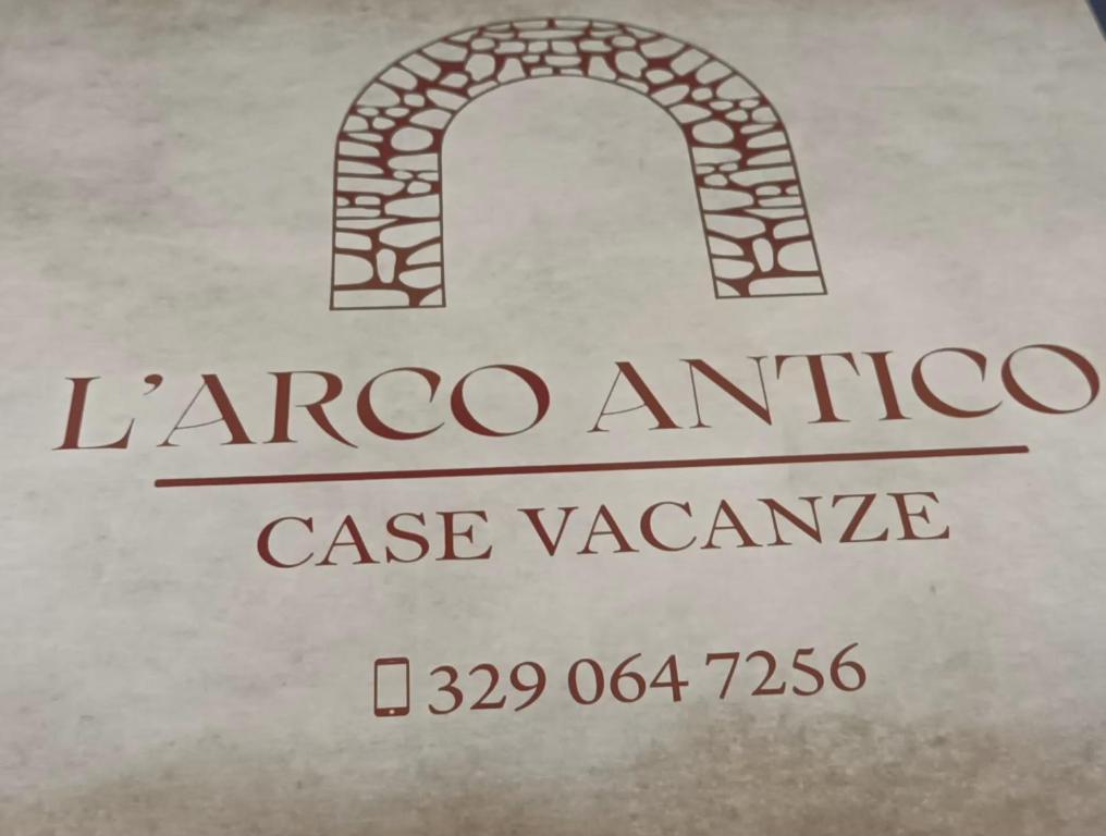 a sign that reads laoco antica case vacquez at L' Arco Antico in Caccamo