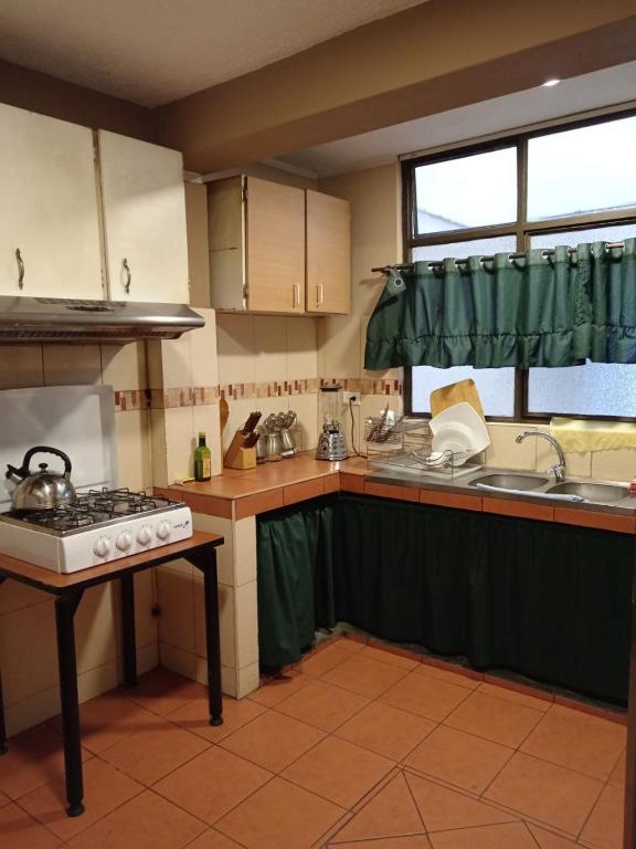 Kuchyň nebo kuchyňský kout v ubytování Tin House Quito
