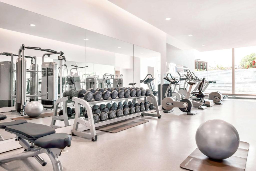 Fitness centrum a/nebo fitness zařízení v ubytování Hilton Rotterdam