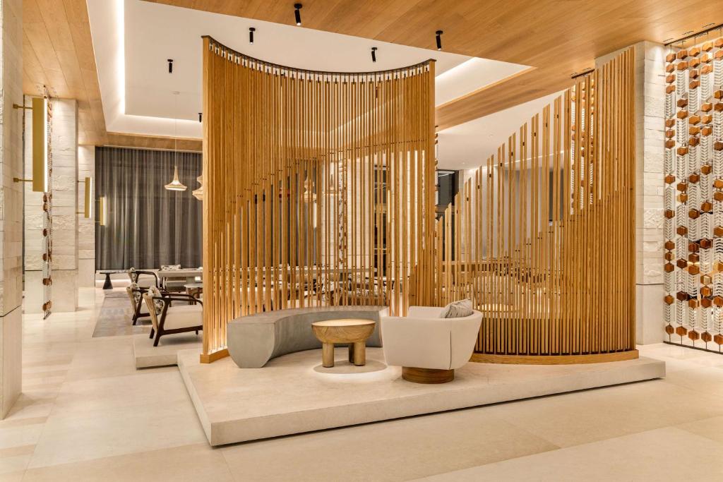 Posezení v ubytování Hilton Cancun, an All-Inclusive Resort