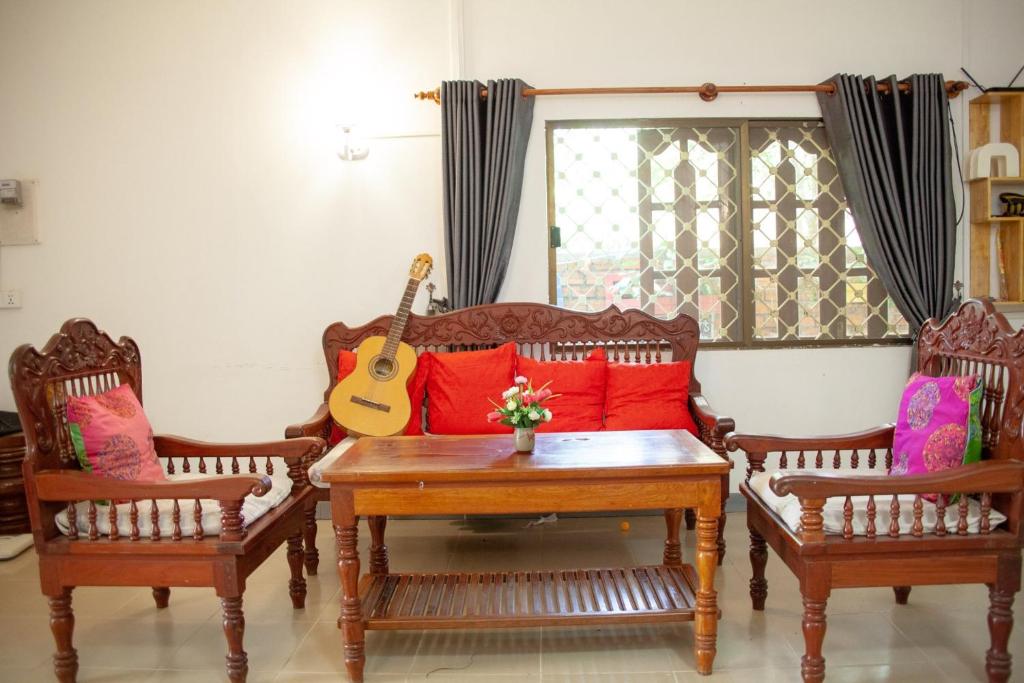 Posezení v ubytování Namo Angkor Villa