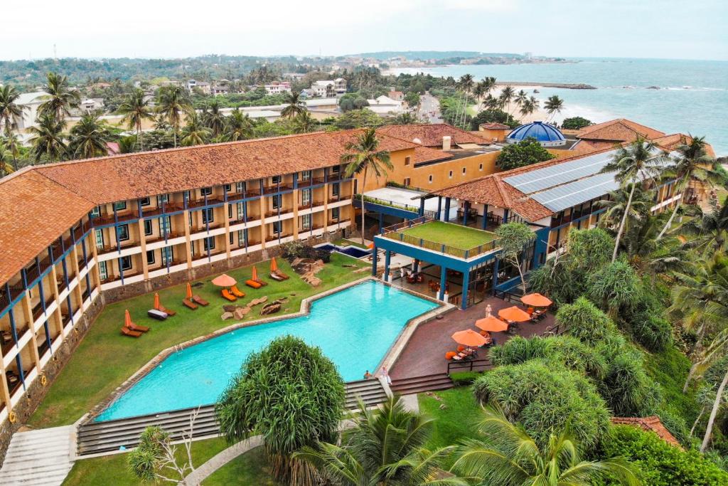 an aerial view of a resort with a swimming pool at Jetwing Lighthouse in Galle