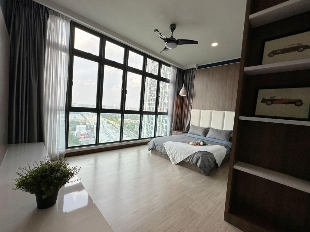 Postel nebo postele na pokoji v ubytování Cozy couple apartment suite