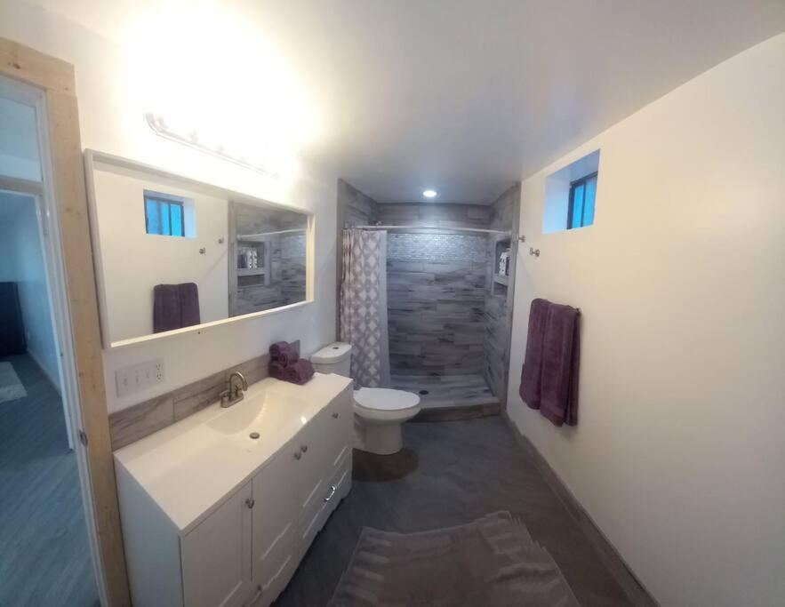 Koupelna v ubytování New Appartment
