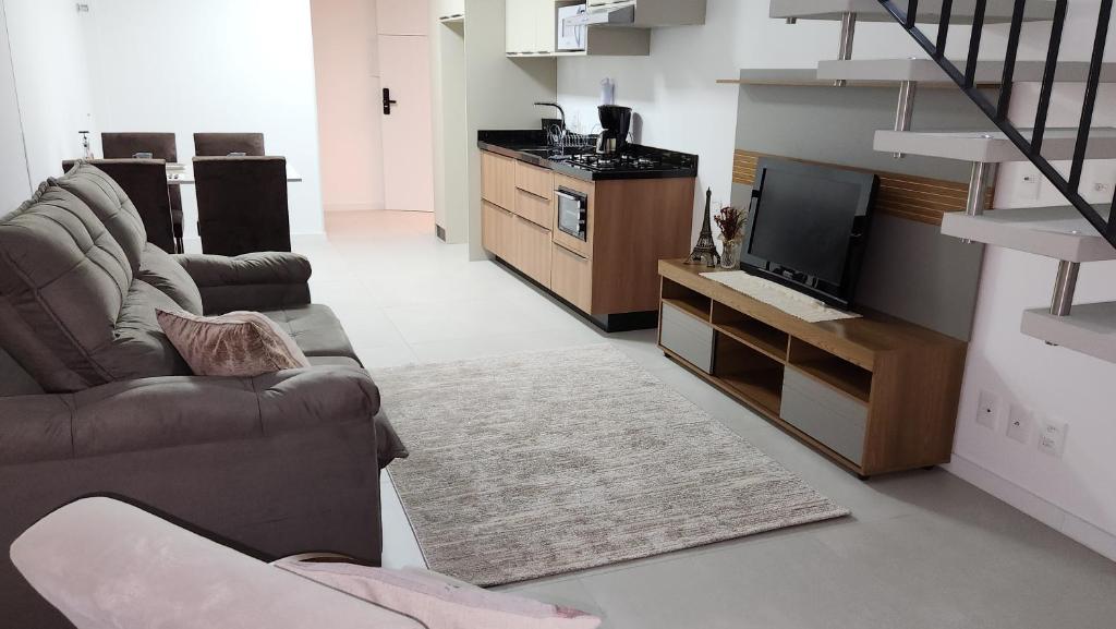 LOFT 105 Bairro do João Paulo com academia, Ar condicionado, WI-FI e garagem tesisinde bir oturma alanı