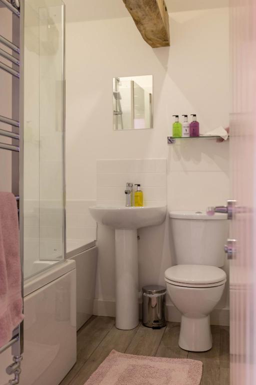 Koupelna v ubytování Caer Fedwen Barns Cariad Spacious self catering 3 bed Group Getaway Luxury Cottage with Private Hot Tub