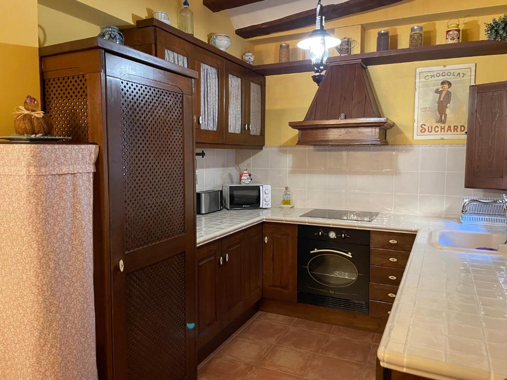 Kuchyň nebo kuchyňský kout v ubytování Casa Lidia - Antigua Posada Real