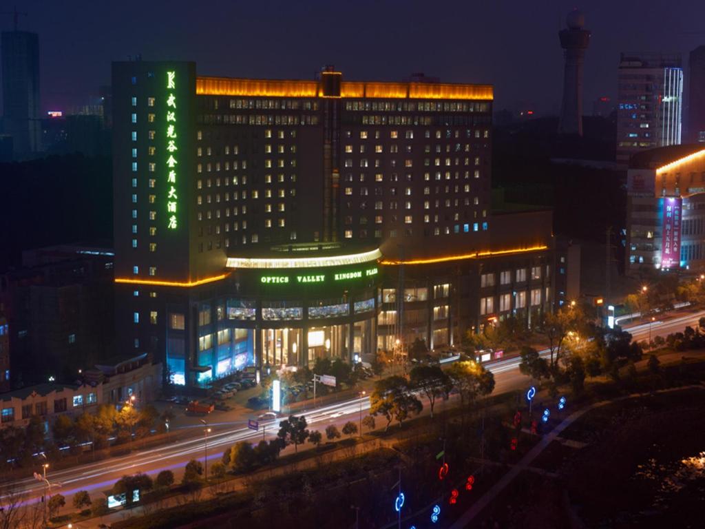Nespecifikovaný výhled na destinaci Wu-chan nebo výhled na město při pohledu z hotelu