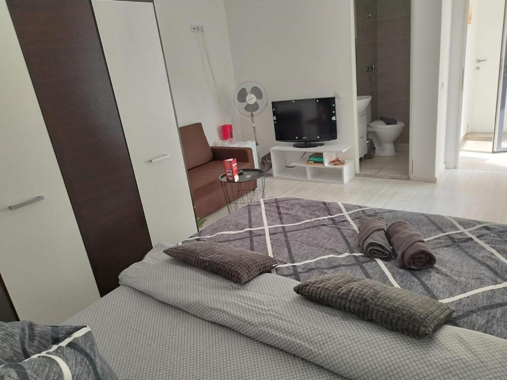Postel nebo postele na pokoji v ubytování Vila ANA
