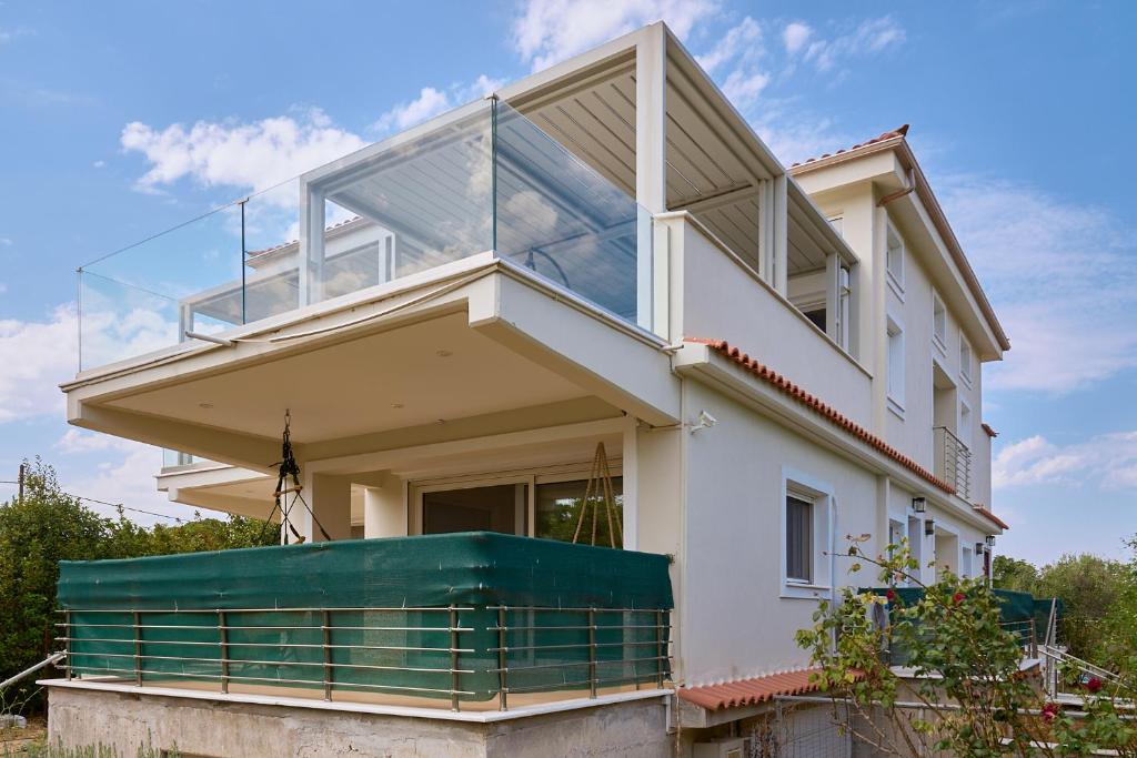 Balkón nebo terasa v ubytování Green House Marathon - Greece