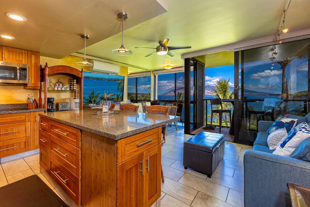 Posezení v ubytování Escape to Your Oceanside Dream in Kihei