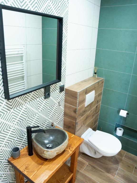 Koupelna v ubytování Penzion u Orloje