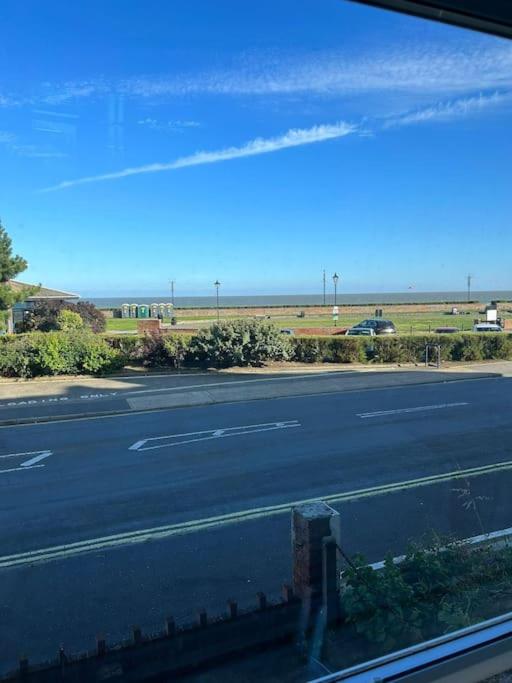 a view of a road from a bus at Pier View Felixstowe - Sea View, 50m from the beach in Felixstowe