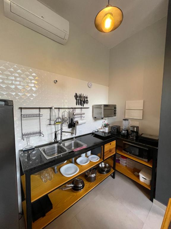 Virtuvė arba virtuvėlė apgyvendinimo įstaigoje STUDIO perfeito na montanha