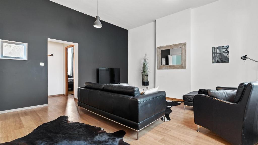 Posezení v ubytování B&B Leopold & Appartementen