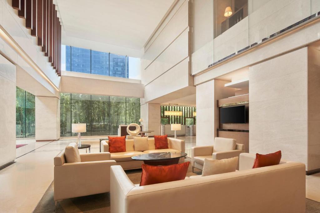 TV a/nebo společenská místnost v ubytování Courtyard by Marriott Shanghai Jiading
