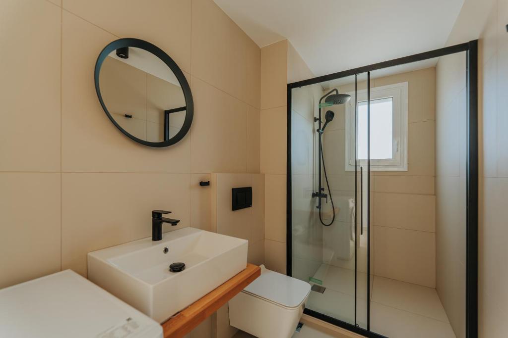 Koupelna v ubytování Ponte Suites