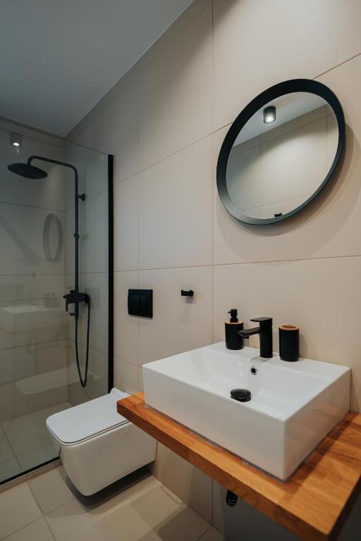 Koupelna v ubytování Ponte Suites