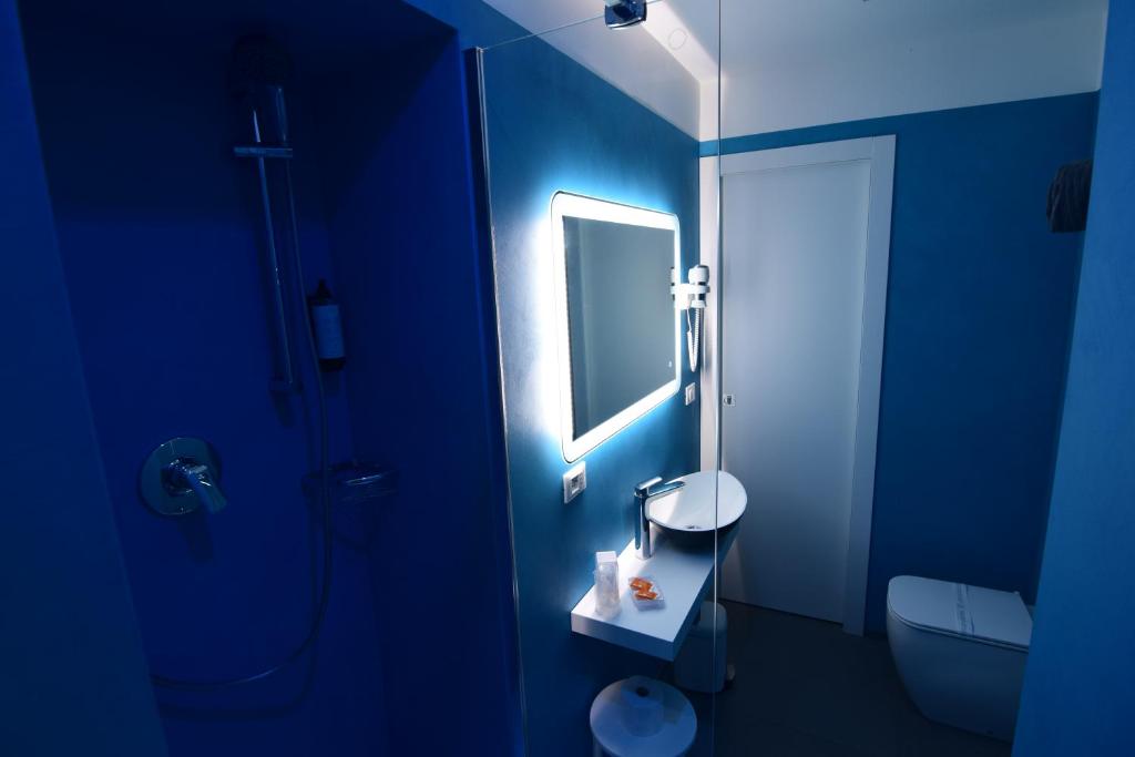 Koupelna v ubytování Hotel Fiume