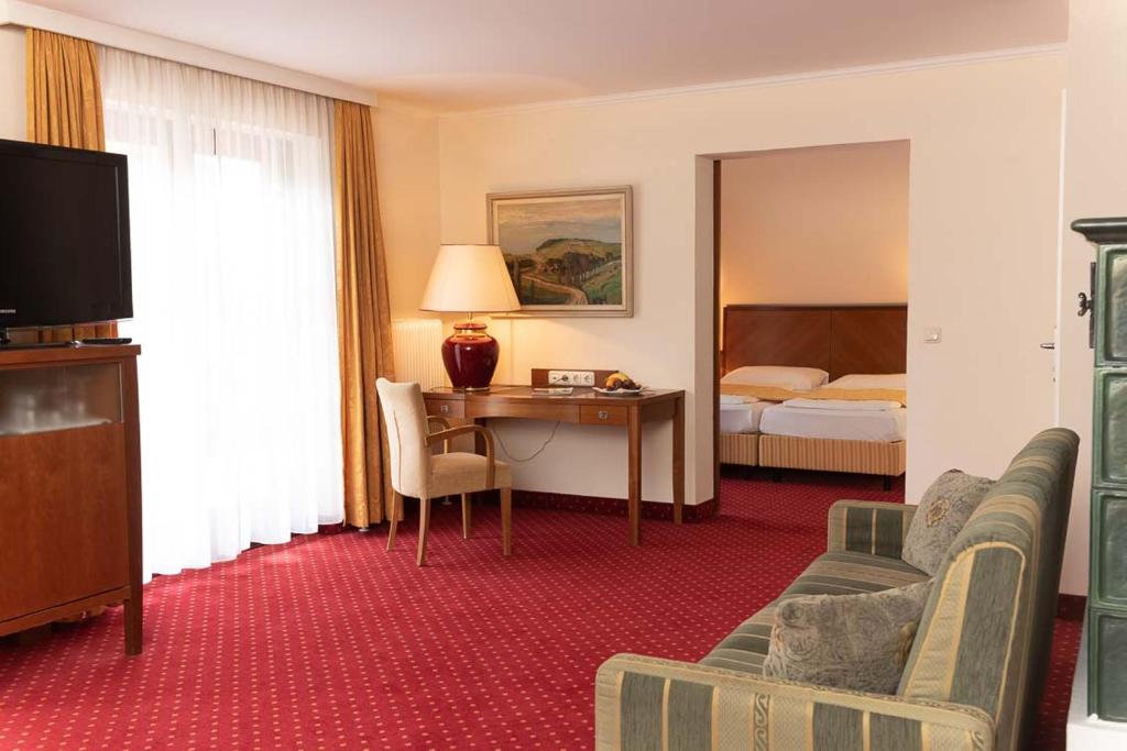 TV a/nebo společenská místnost v ubytování Hotel im Park
