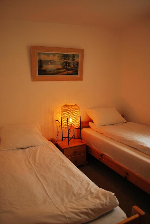 Postel nebo postele na pokoji v ubytování Apartment with balcony and Panoramic Views of Alps