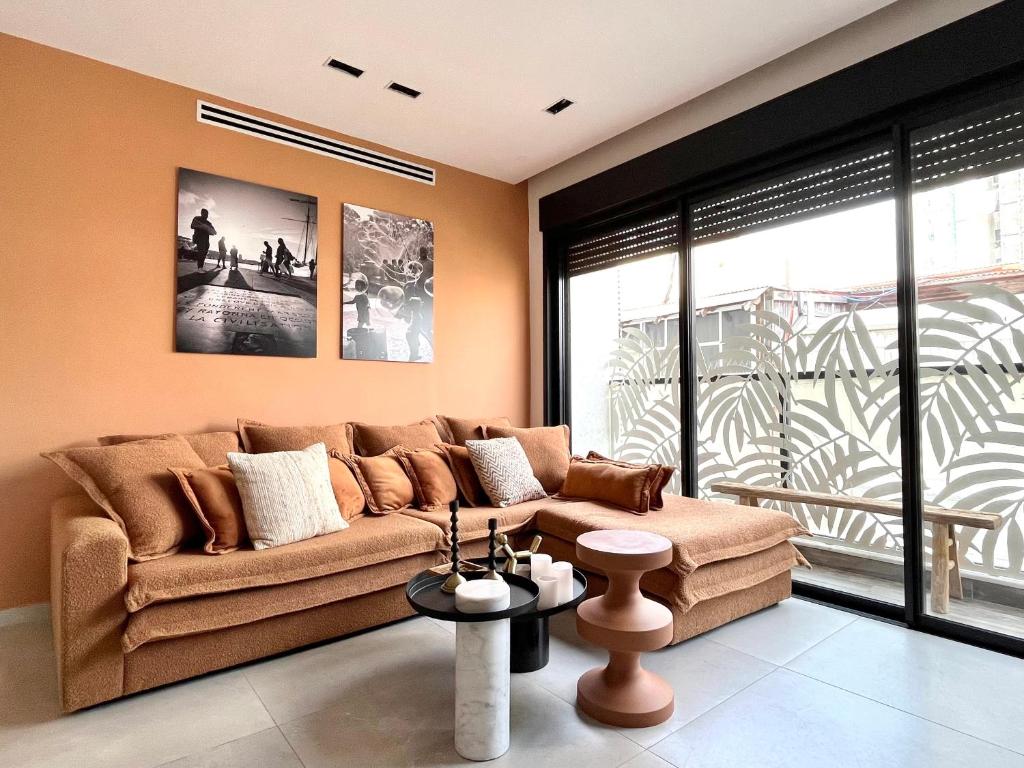 Posezení v ubytování Jerusalem 9 - By Beach Apartments TLV