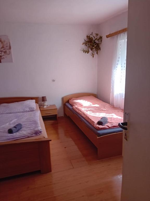 Postel nebo postele na pokoji v ubytování Rekreační chata Kocába