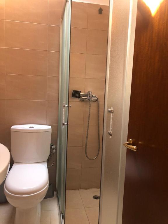 Koupelna v ubytování Hotel Demaj