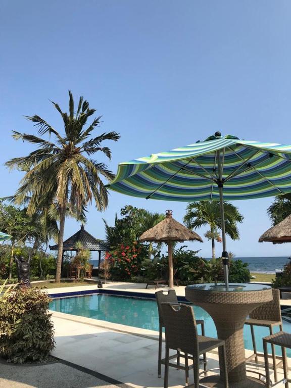 Bazén v ubytování Melaya Beach Resort Room Double nebo v jeho okolí