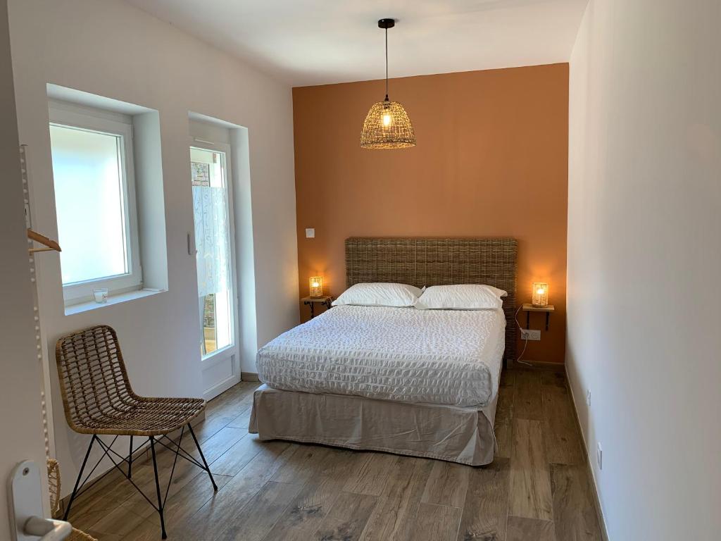 Postel nebo postele na pokoji v ubytování COTTAGE DU PARC