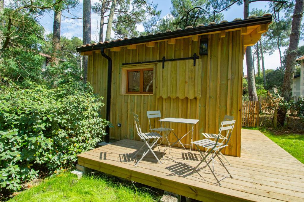 Zahrada ubytování Cabane forêt proche plage
