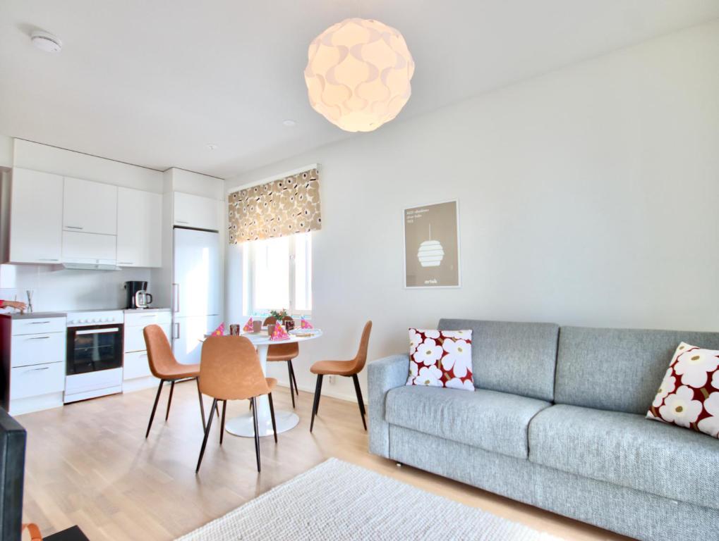 Istumisnurk majutusasutuses Nordic Quality Apartments- Feel the North