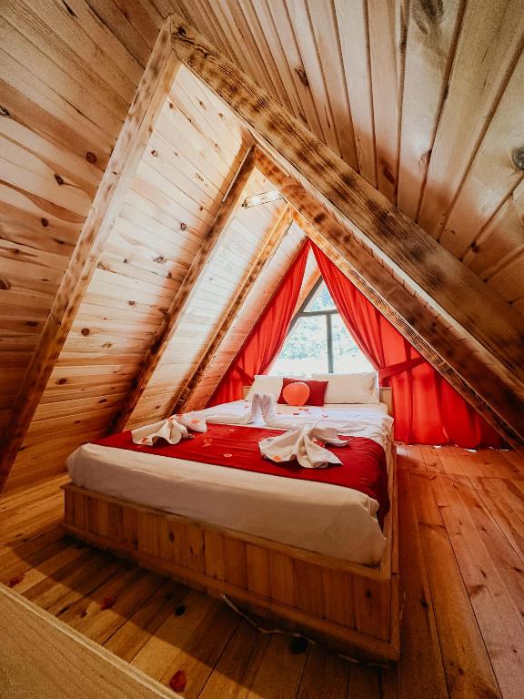Postel nebo postele na pokoji v ubytování Serinle Bungalow