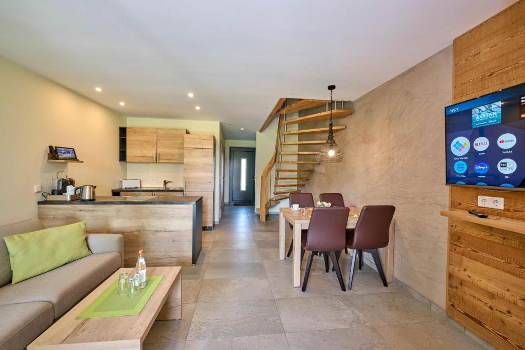 Kuchyň nebo kuchyňský kout v ubytování Bachhof Resort Apartments