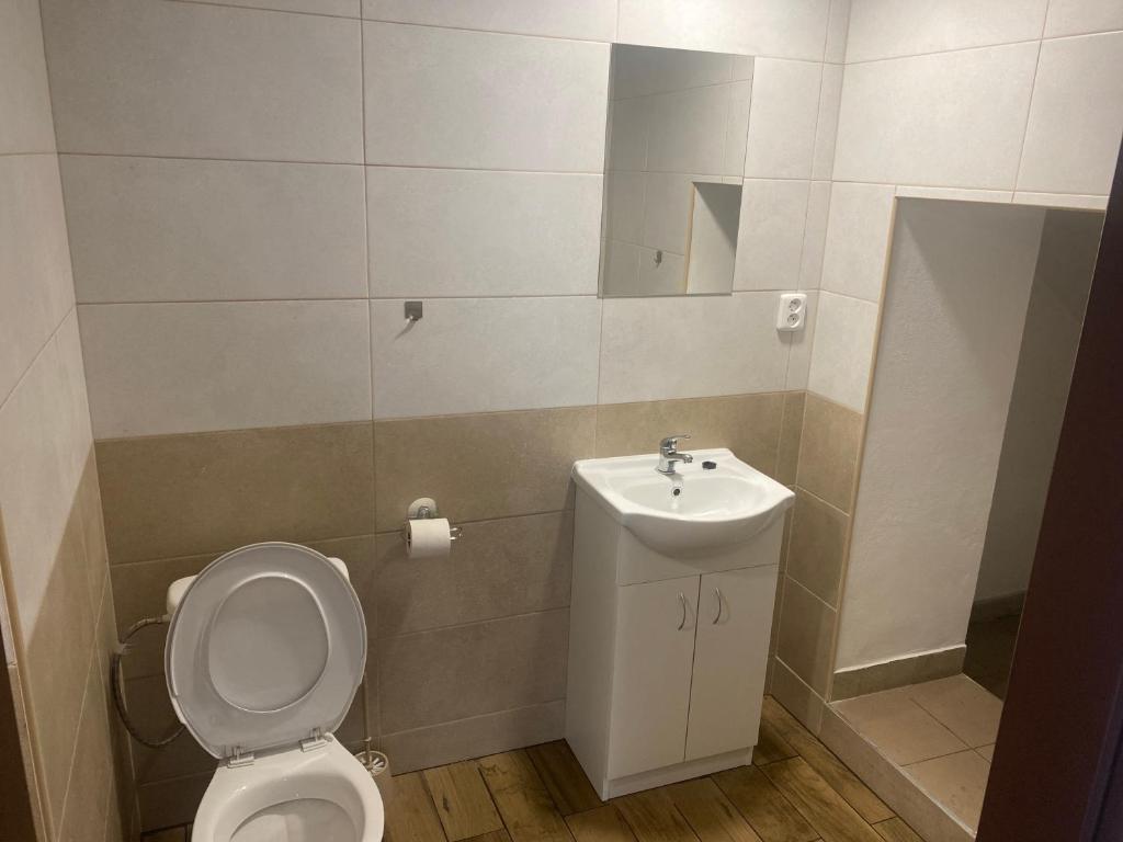 Koupelna v ubytování Penzion Norden