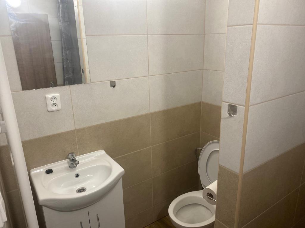 Koupelna v ubytování Penzion Norden