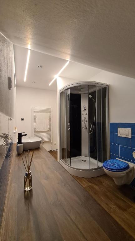 Koupelna v ubytování Apartmán Malá Valaška