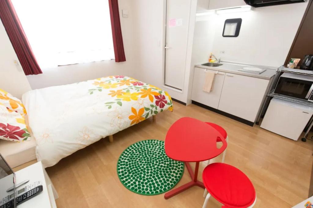 Kuchyň nebo kuchyňský kout v ubytování Hotel Lucky