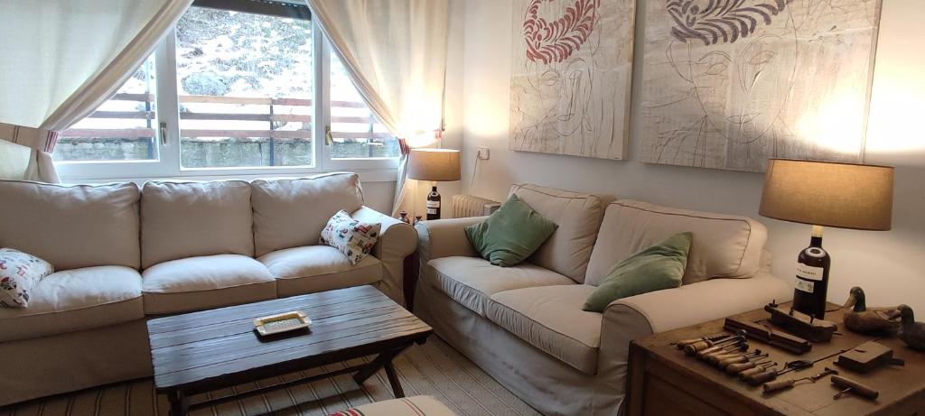 Posezení v ubytování BAQUEIRA BERET, Apartamento a pie de pistas