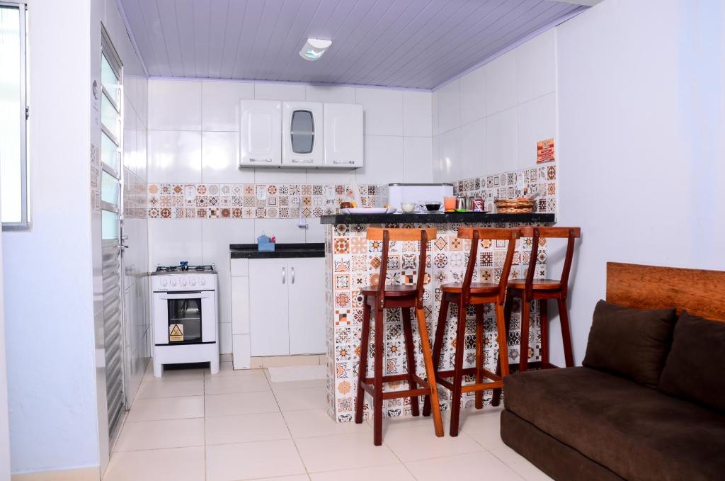 Kuchyň nebo kuchyňský kout v ubytování Pousada Chalés do Toque