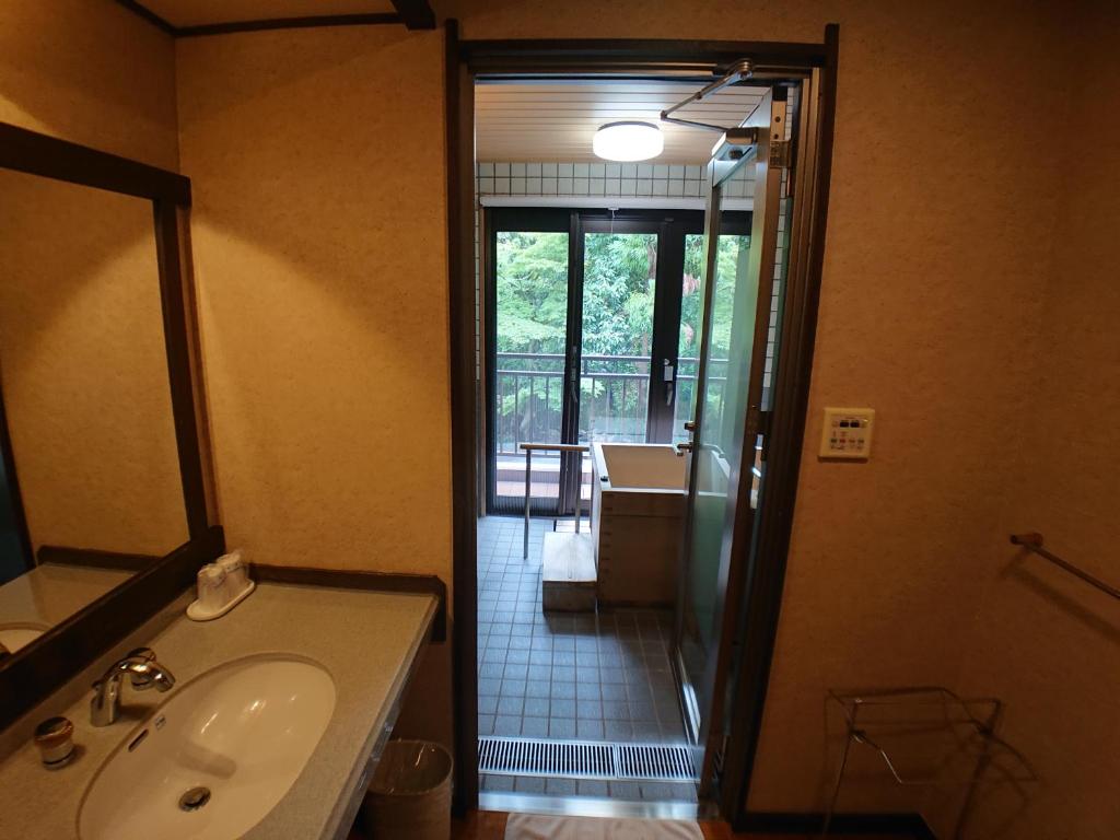 Koupelna v ubytování Kasuga Hotel